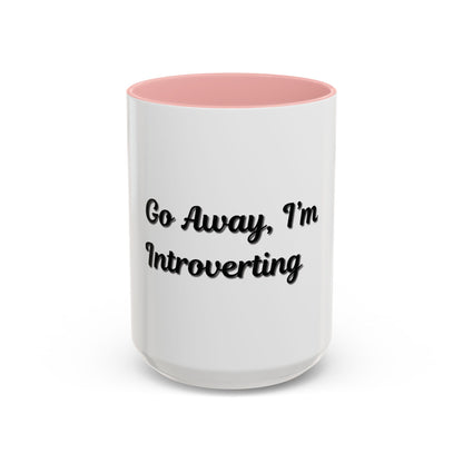 Introvert Coffee Mug - Go Away, I'm Introverting - Black Accent for Relaxing Moments