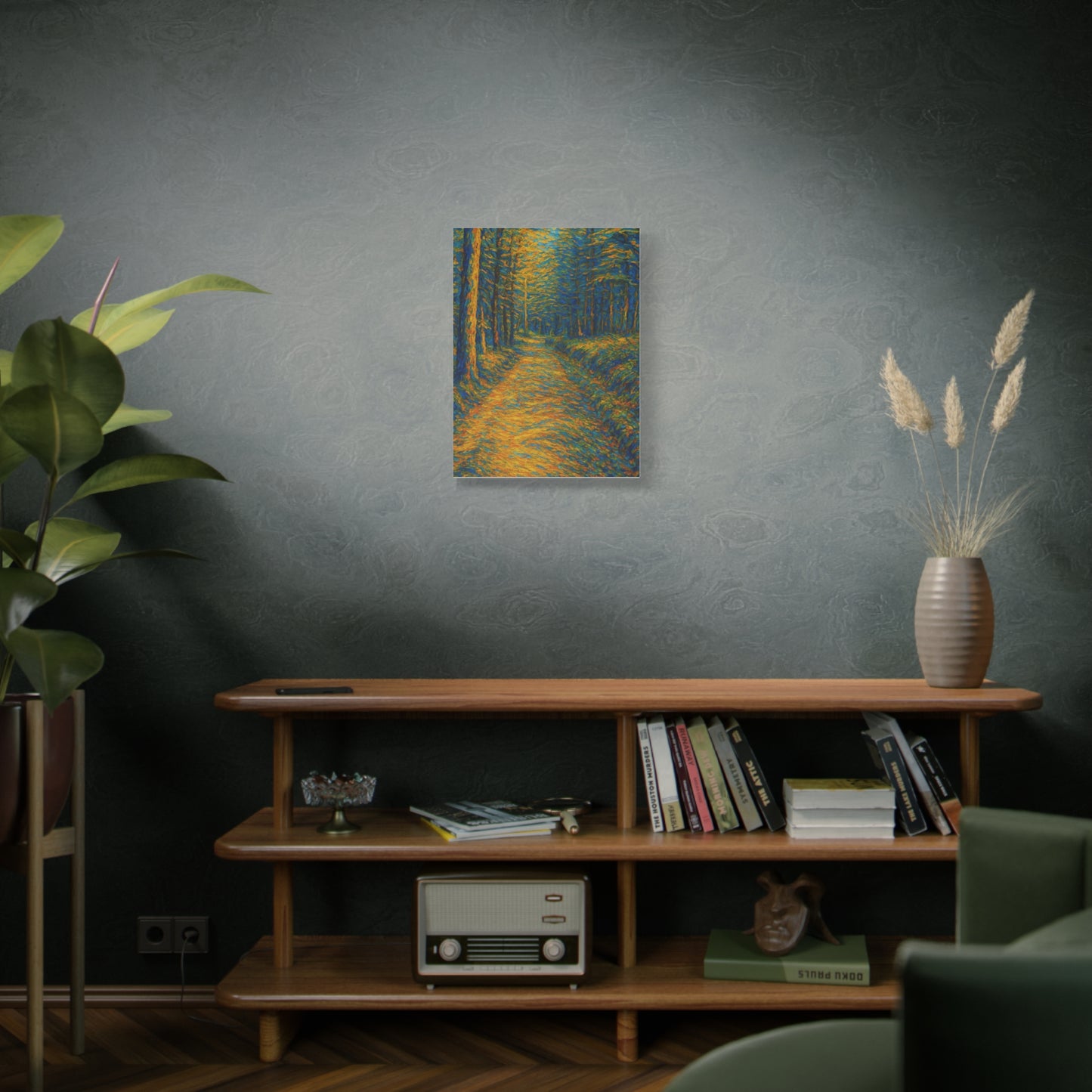 Van Gogh Style Forest Canvas Art | Nature Wall Decor, Home Office Accent, Gift for Nature Lovers, Gallery Wrapped, Living Room Wall Art