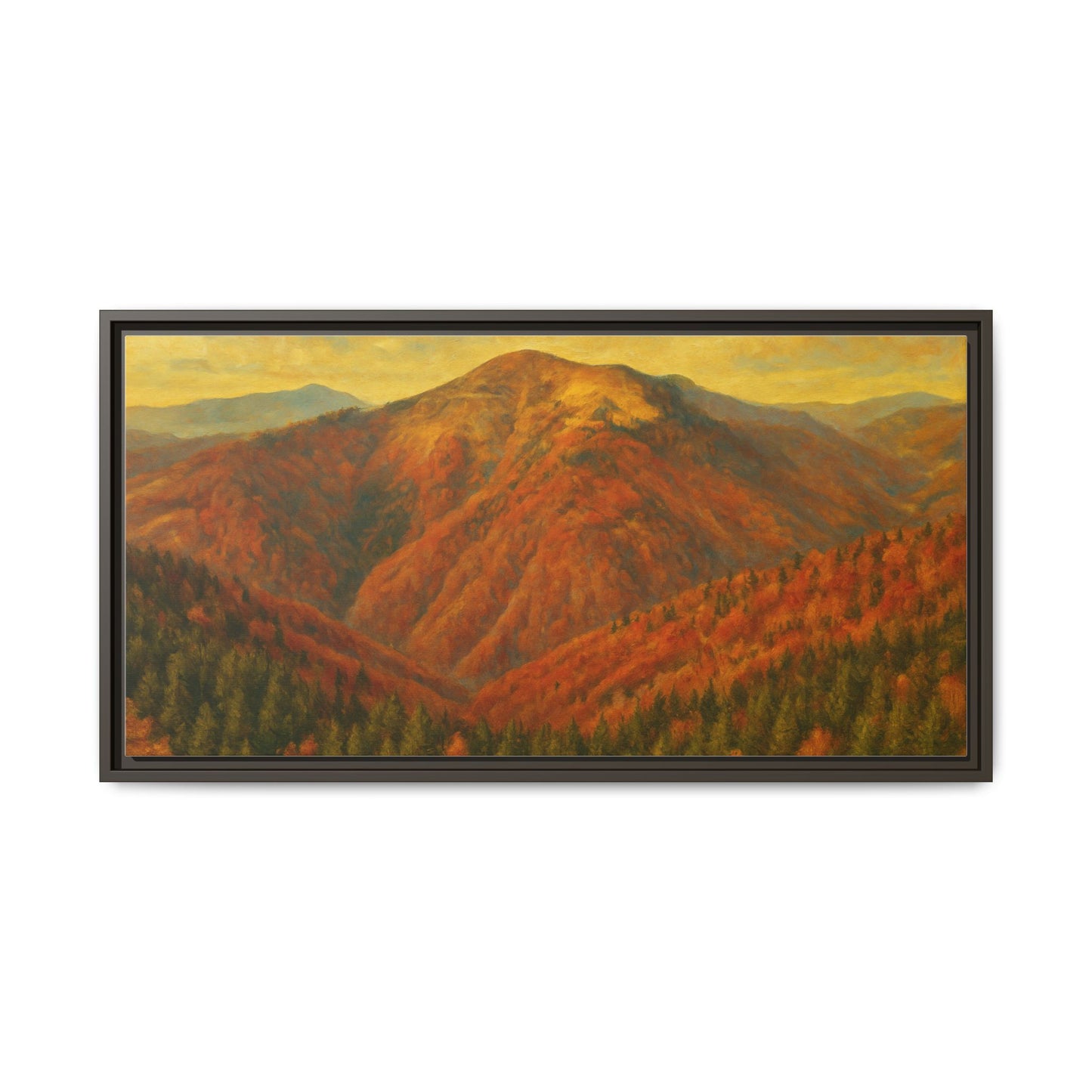 Autumn Landscape Wall Art, Cozy Home Decor, Nature Print, Framed Canvas, Fall Decorations, Gift Idea for Art Lovers