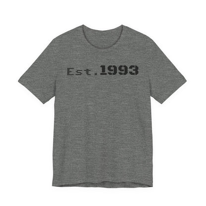 Est. 1993 Unisex Short Sleeve Tee - Perfect for Birthdays, Nostalgia, Casual Wear, Gifts, and Celebrations