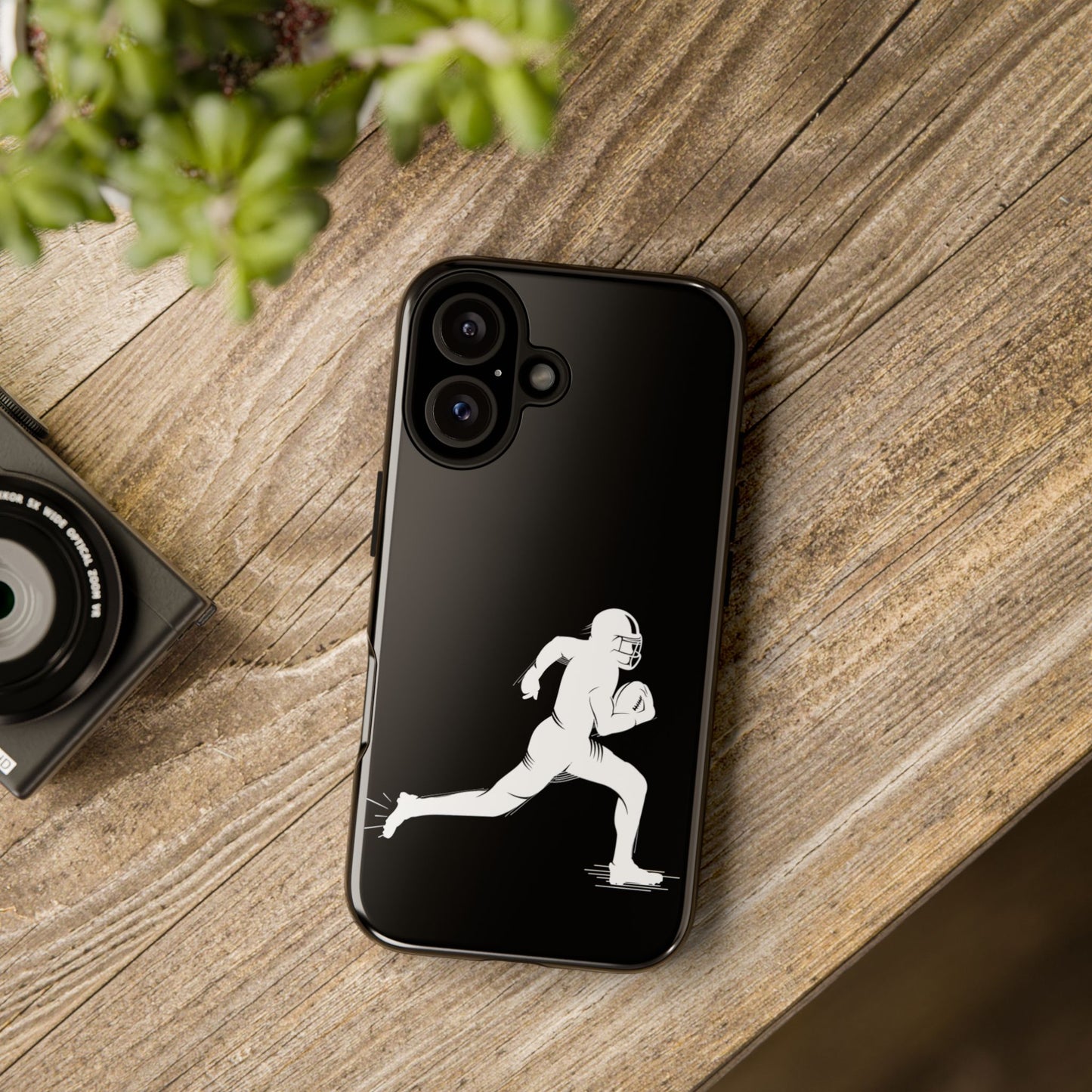 Football Player Phone Case, Tough Cases, Sports Phone Cover, Gift for Athletes, iPhone & Samsung Accessories, Running Player Design