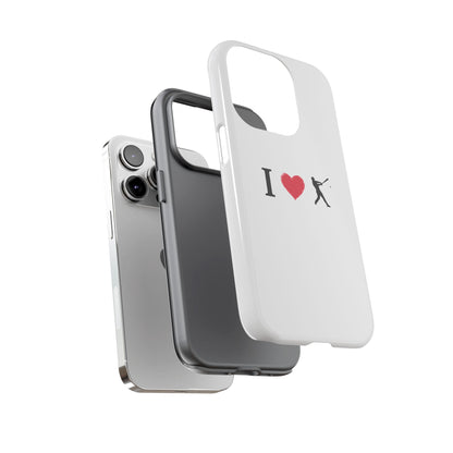 Baseball Love Phone Case, Tough Cases for Sports Lovers, i Heart Baseball Protection, Gift for Players, Cute Sports Case