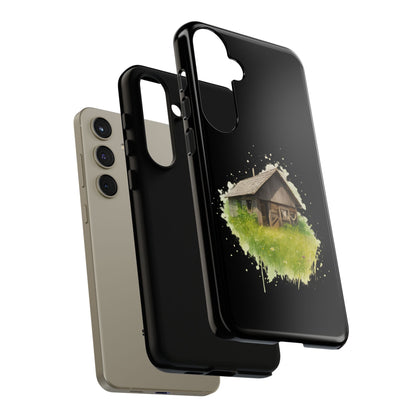 Rustic Farmhouse Phone Case, Cute Cottage Design, Tough Cases for Nature Lovers, Eco-Friendly Gift, Customizable Tech Accessories