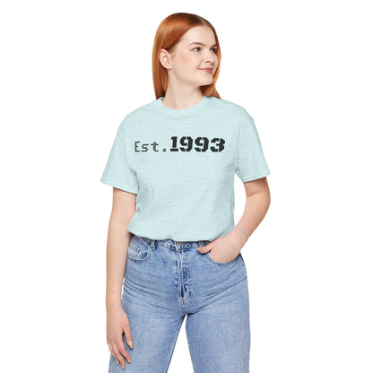 Est. 1993 Unisex Short Sleeve Tee - Perfect for Birthdays, Nostalgia, Casual Wear, Gifts, and Celebrations