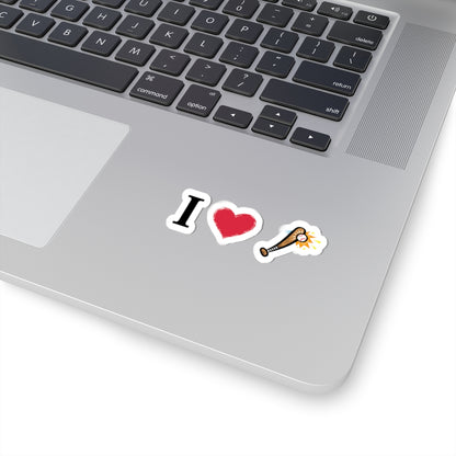 I Love Pencil Kiss-Cut Stickers, Cute Laptop Decals, School Supplies, Teacher Gifts, Office Decor, Fun Craft Projects