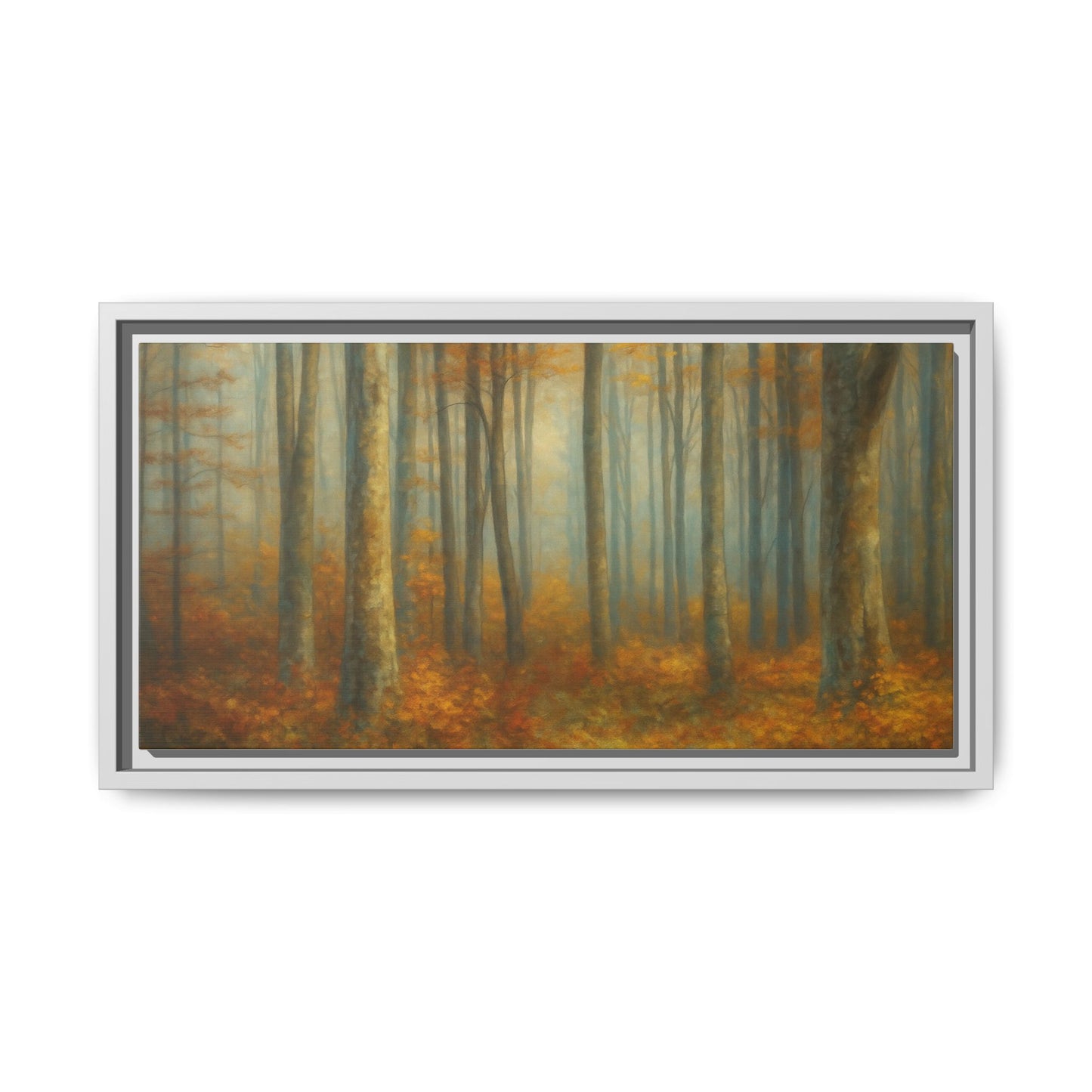 Autumn Forest Canvas Art, Framed Wall Decor, Rustic Home Decor, Nature Artwork, Gift for Nature Lovers