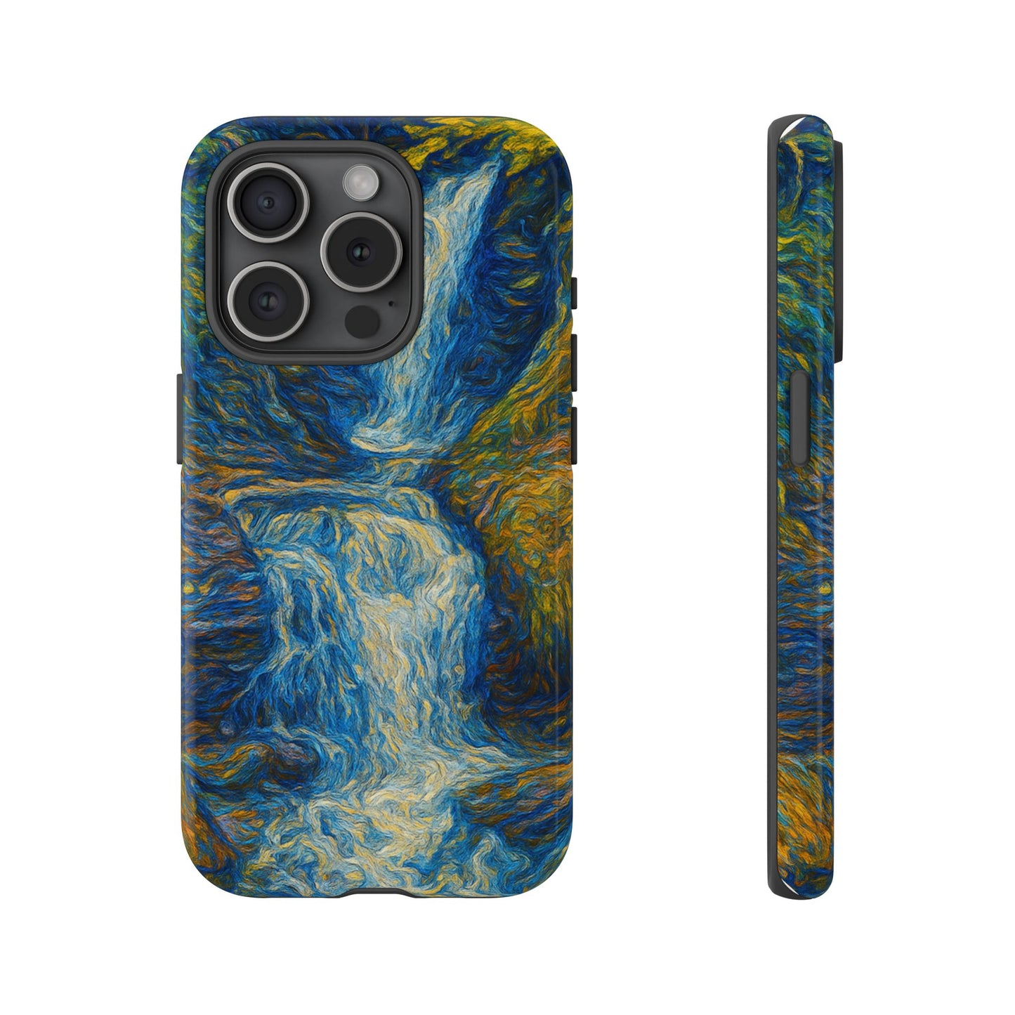 Artistic Phone Case - Waterfall Design, Unique Gift, Phone Accessory, Nature Lover, Original Artwork