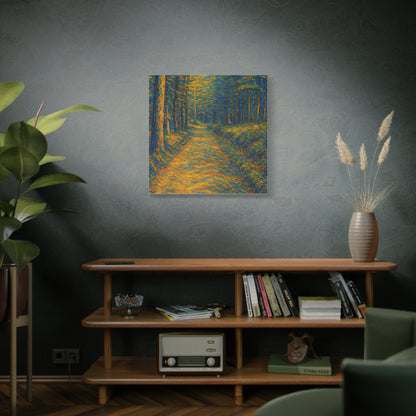Van Gogh Style Forest Canvas Art | Nature Wall Decor, Home Office Accent, Gift for Nature Lovers, Gallery Wrapped, Living Room Wall Art