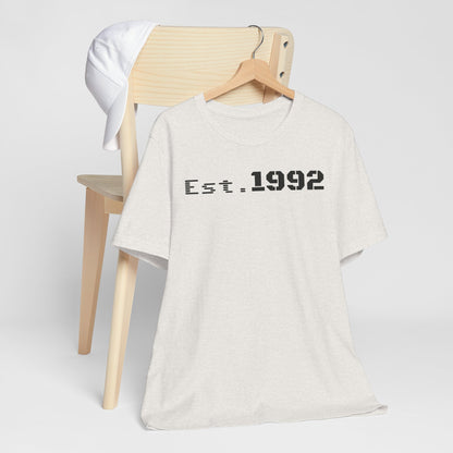 Est. 1992 Unisex Jersey Tee - Retro Birthday Gift, Casual Wear, Cool Vintage T-Shirt, Gift for Him, Gift for Her