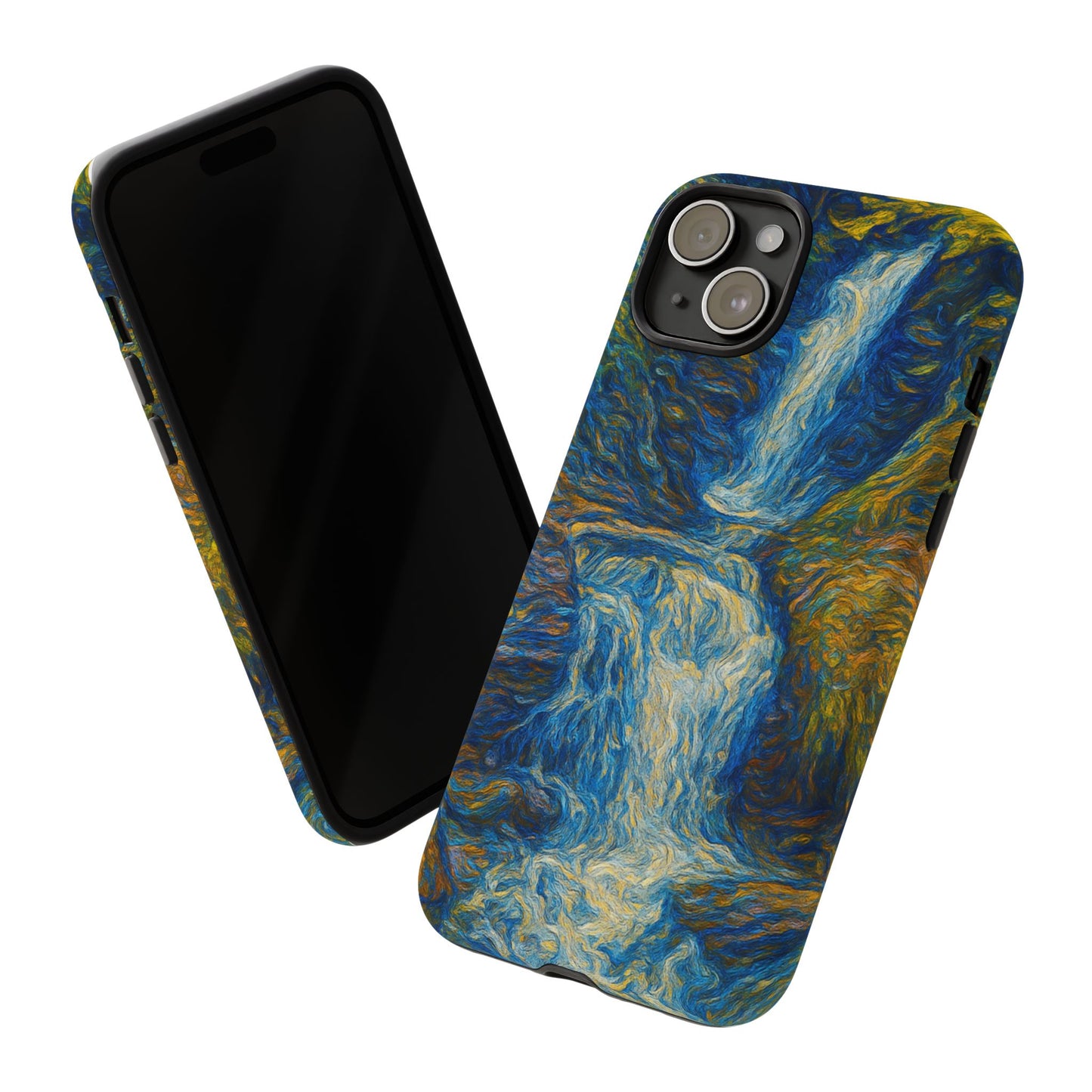 Artistic Phone Case - Waterfall Design, Unique Gift, Phone Accessory, Nature Lover, Original Artwork