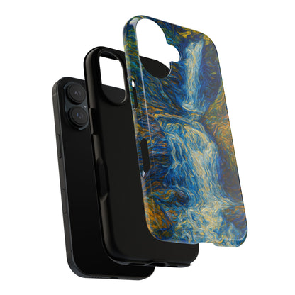 Artistic Phone Case - Waterfall Design, Unique Gift, Phone Accessory, Nature Lover, Original Artwork
