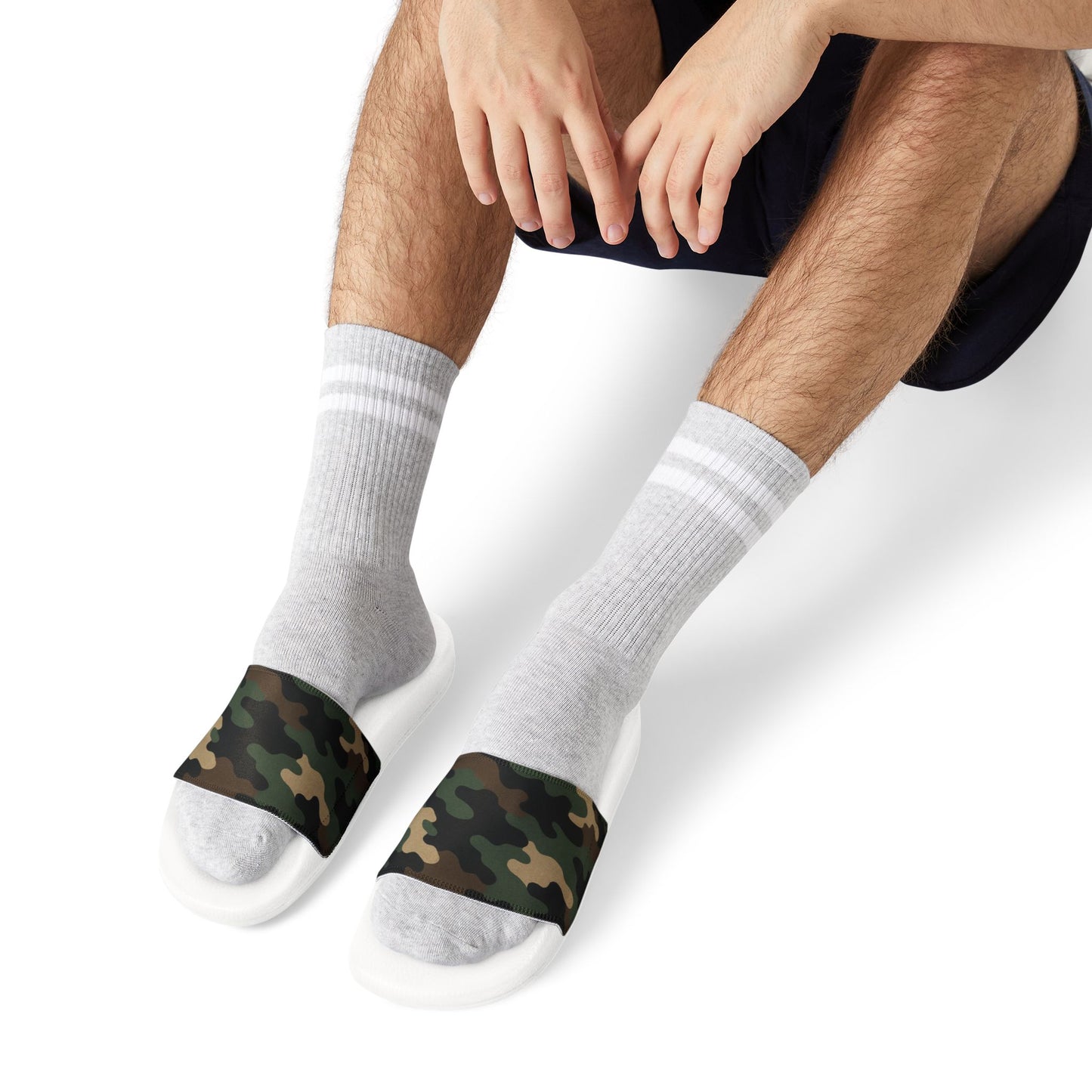 Camouflage Men's Slip-On Sandals | Casual Comfort Footwear for Summer, Beach Days, Outdoor Activities, Gifts for Him, Fashionable Slides