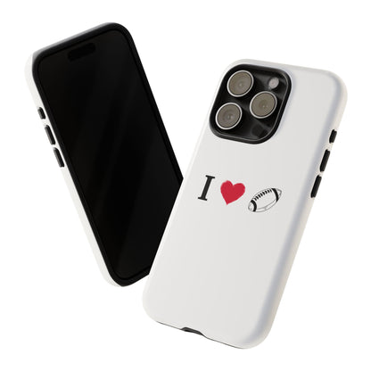 Football Love Phone Case - Tough Cases, Unique Sports Lover Gift, Personalized Cellphone Cover, Birthday Present, Sports Equipment