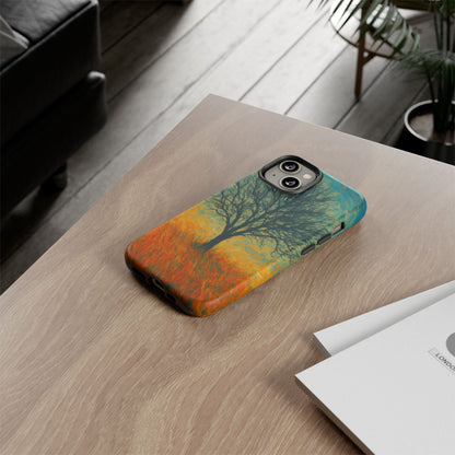 Artistic Phone Case with Tree Design, Nature Lover Gift, Unique Phone Cover, Holiday Present, Eco-friendly Tech Accessories