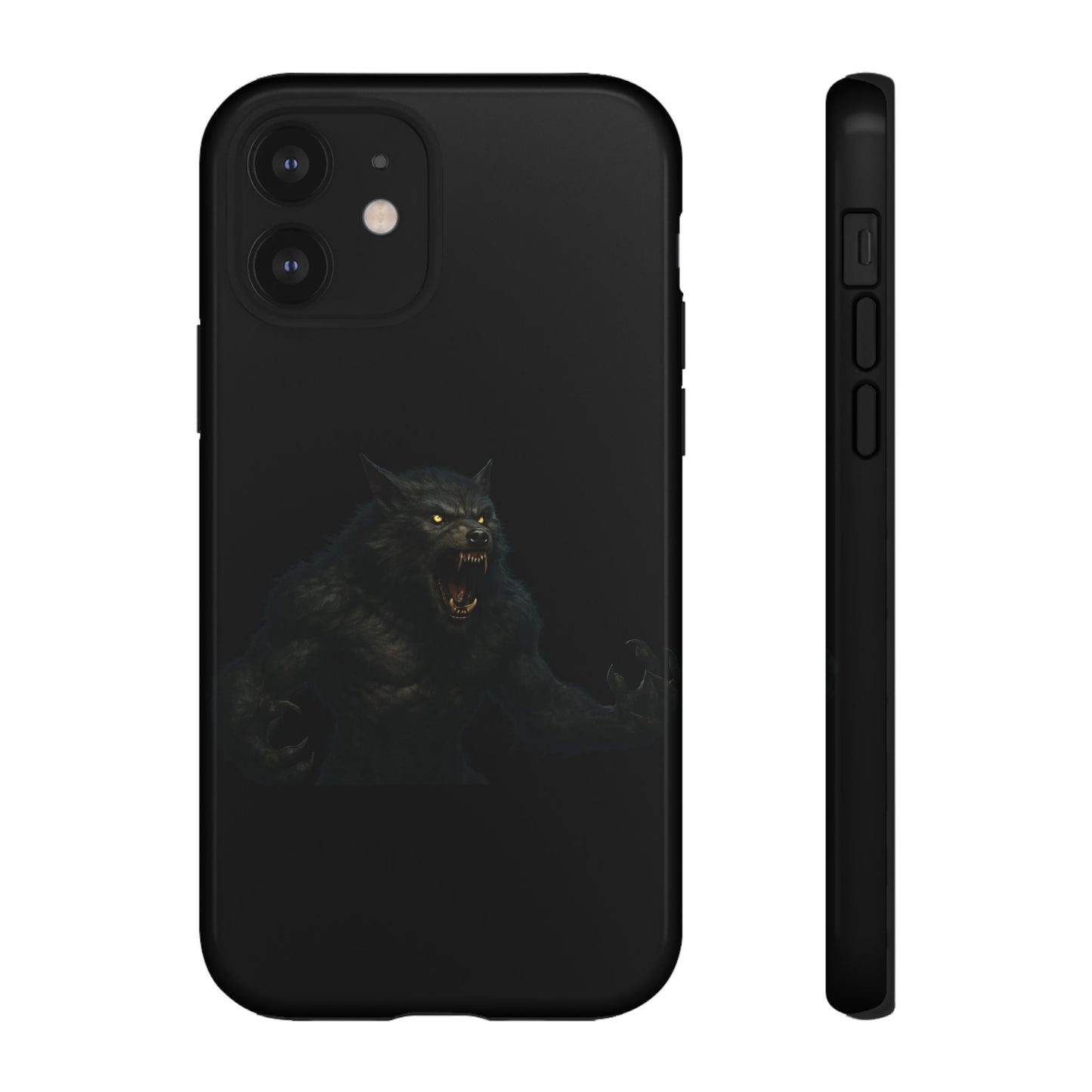 Werewolf Phone Case, Tough Cases, Black Panther Design, Gift for Animal Lovers, Phone Accessories, Fierce Phone Protection