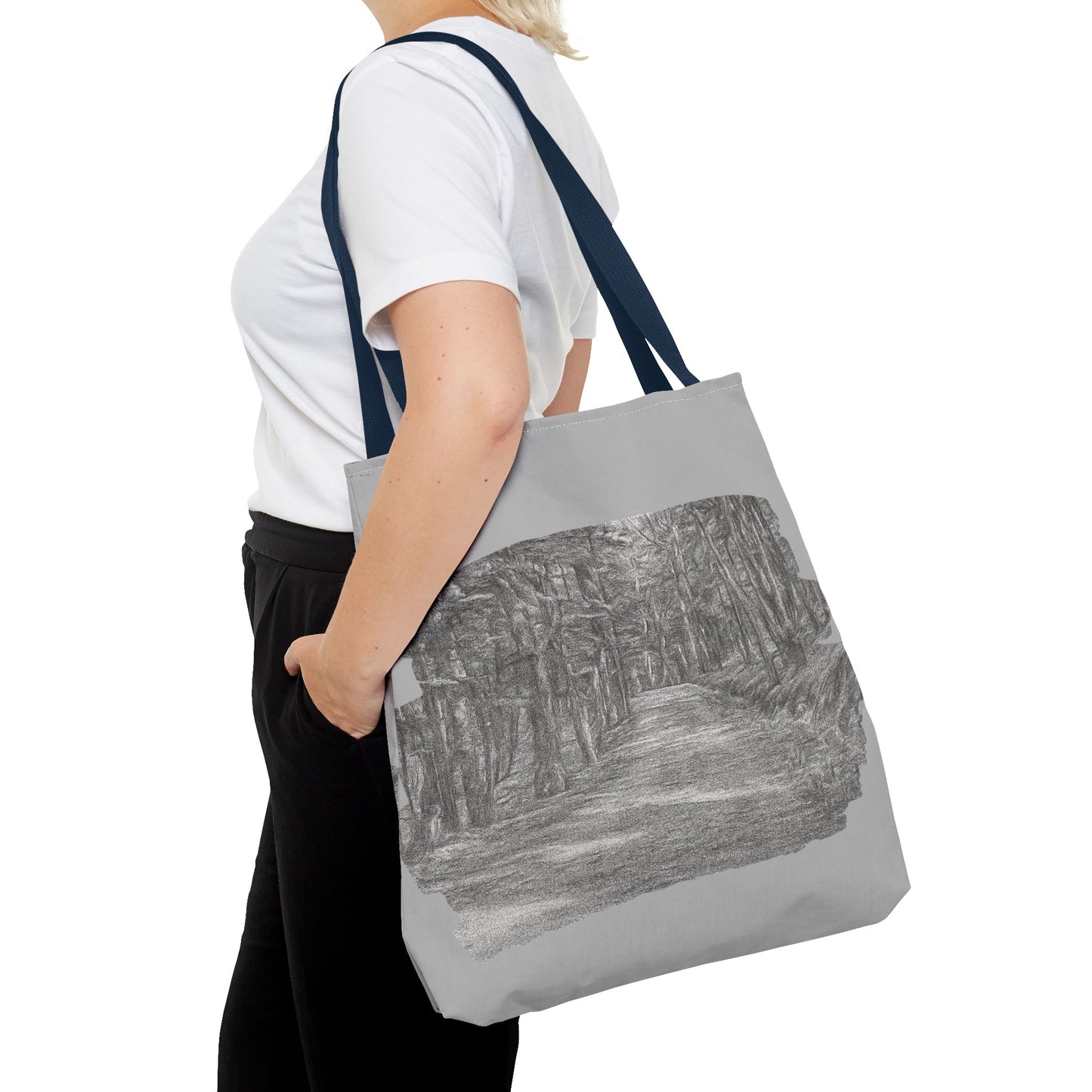 Scenic Path Tote Bag, Reversible Tote, Eco-Friendly Shopper, Outdoor Adventure Bag, Gift for Nature Lovers, Stylish Carryall