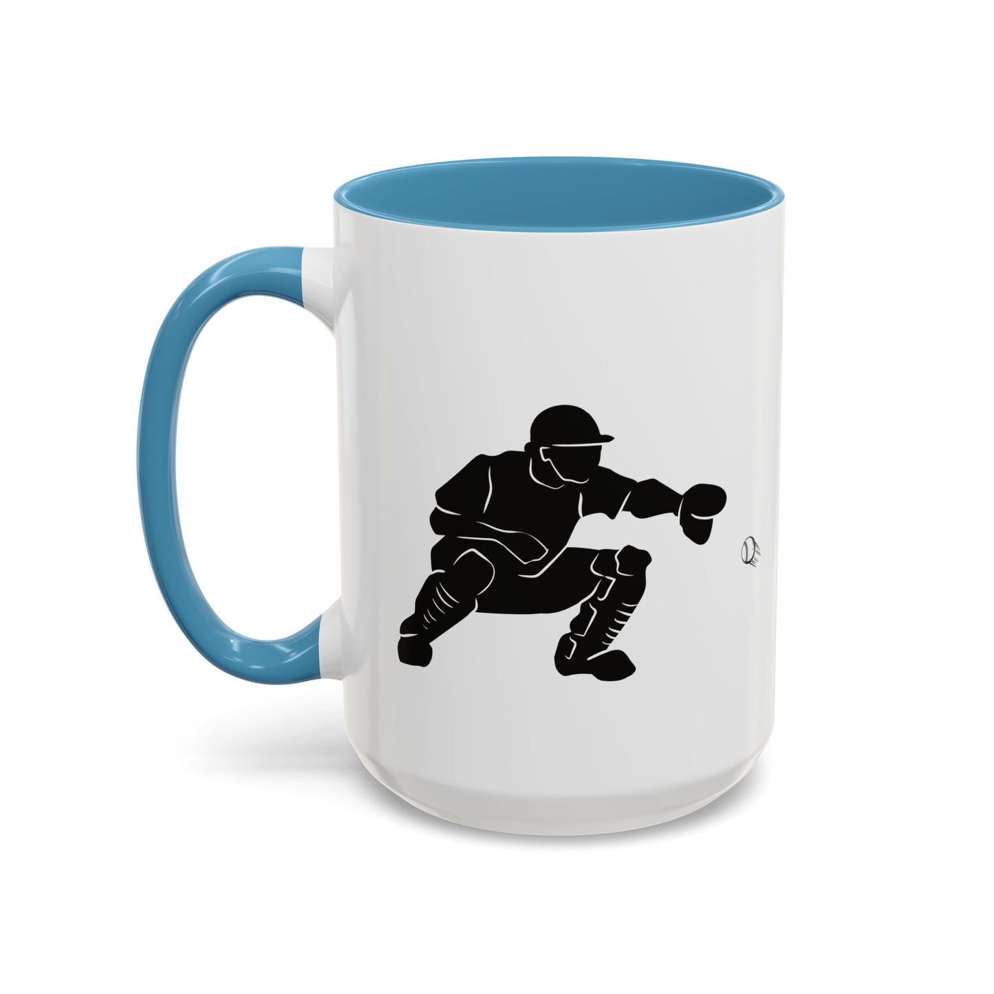 Baseball Catcher Coffee Mug, Sports Gift for Coaches, Black Accent Mug for Fans, Perfect for Birthdays & Celebrations, Unique Cup