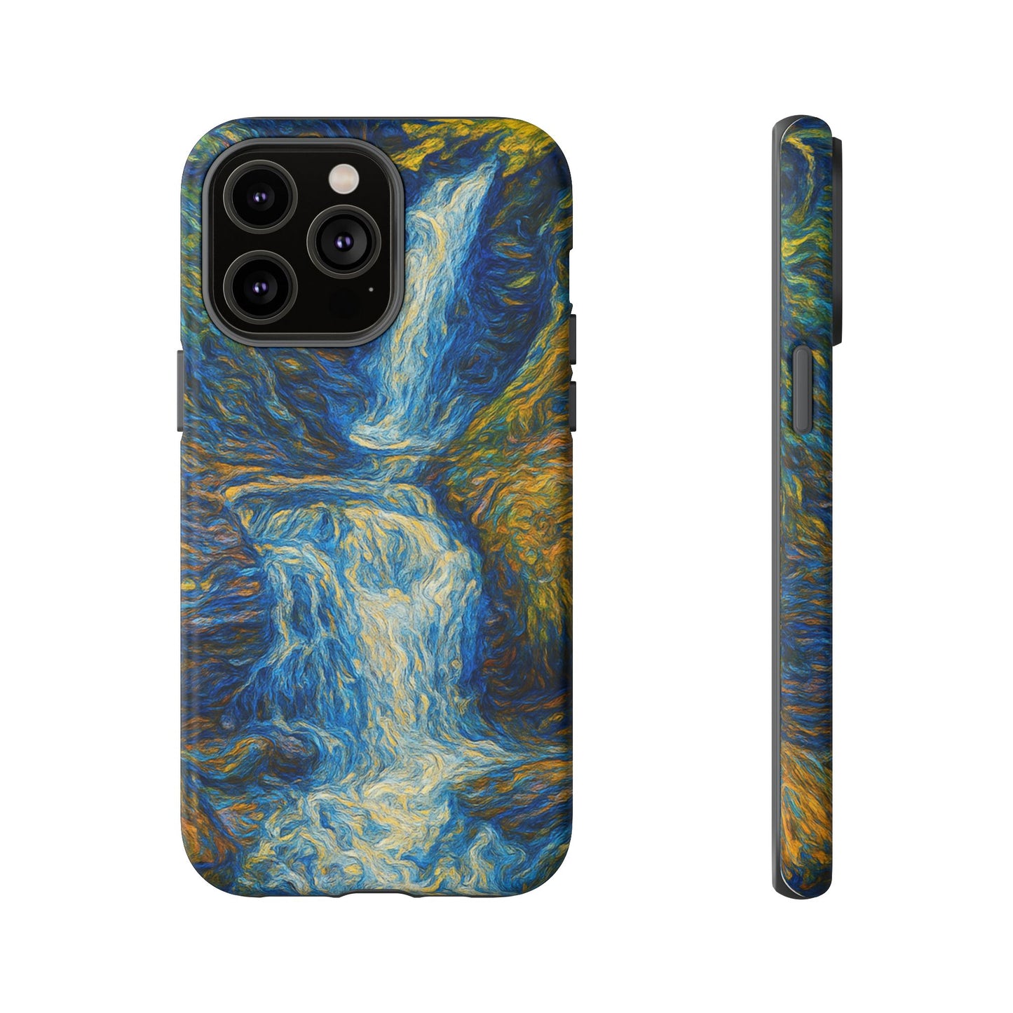 Artistic Phone Case - Waterfall Design, Unique Gift, Phone Accessory, Nature Lover, Original Artwork