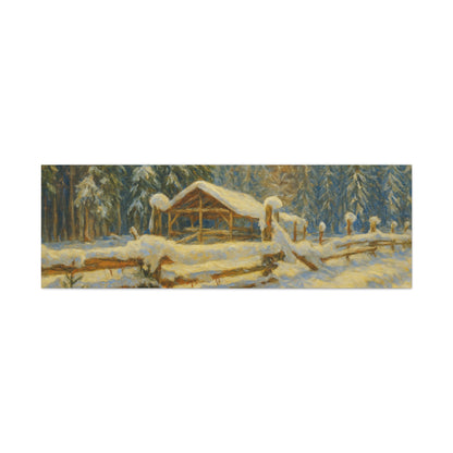 Canvas Wall Art, Winter Landscape Print, Home Decor, Rustic Art, Gift for Nature Lovers, Holiday Decoration