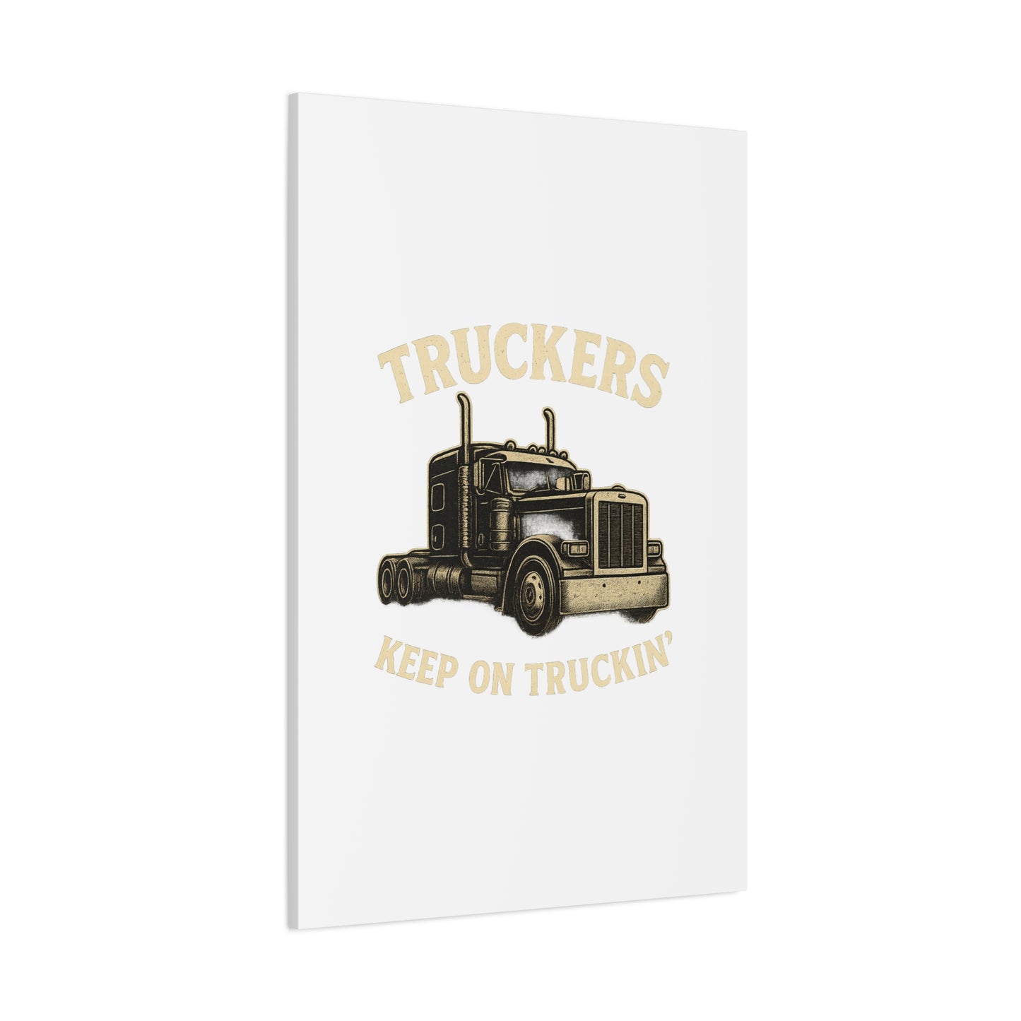 Truckers Canvas Wall Art, Keep on Truckin' Decor, Gift for Drivers, Trucking Artwork, Transportation Gift