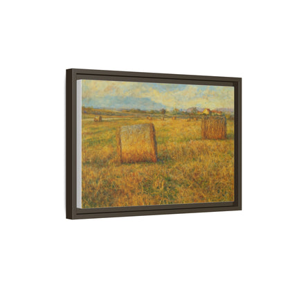 Framed Matte Canvas Wall Art - Rustic Farm Landscape, Country Decor, Home Gallery, Gift for Nature Lovers, Housewarming Decor