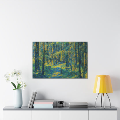 Canvas Art Print, Forest Path Painting, Nature Decor, Wall Art, Gift for Nature Lovers, Home Decor Inspiration