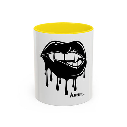 Vampire Lip Accent Coffee Mug - 11oz & 15oz - Unique Halloween Gift