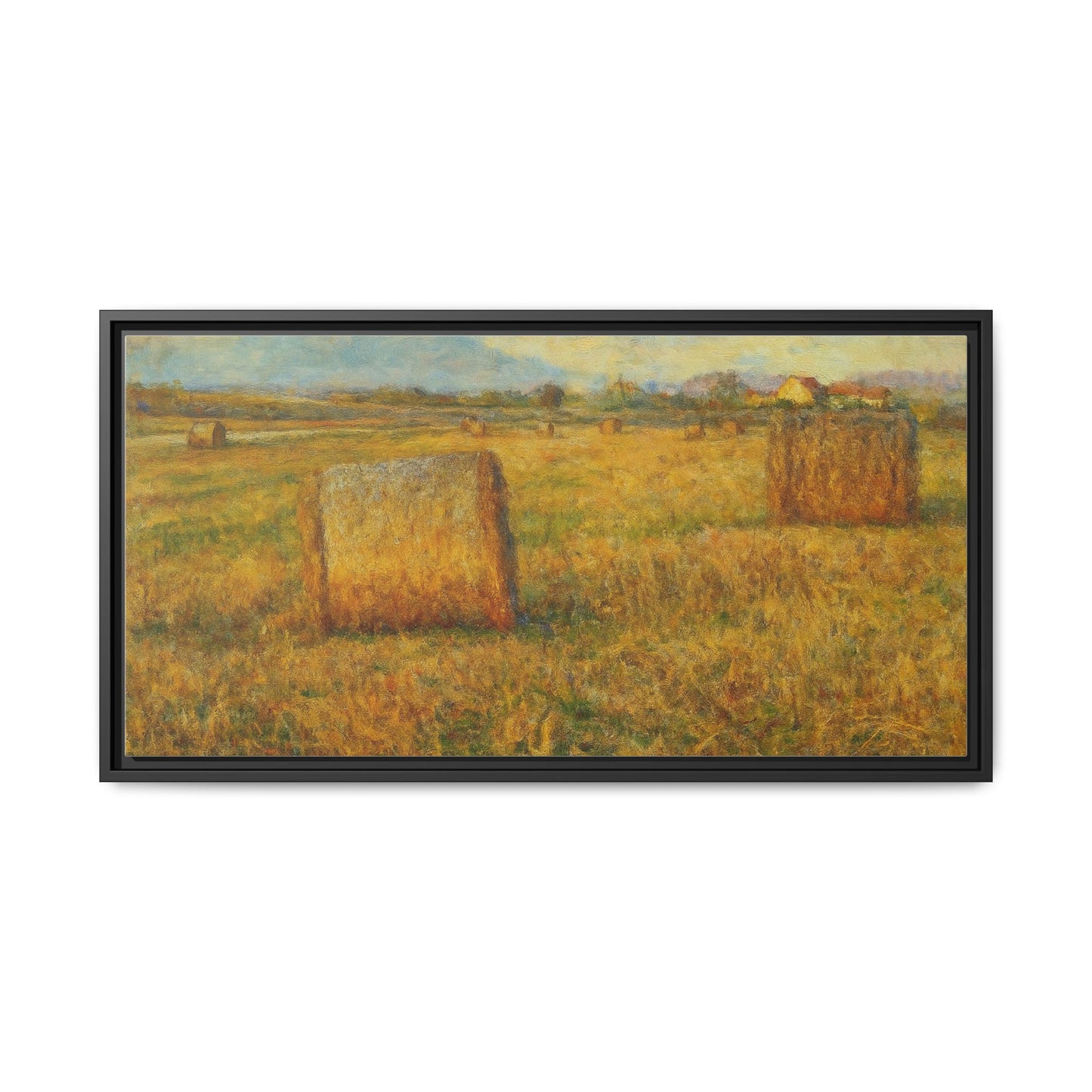 Framed Matte Canvas Wall Art - Rustic Farm Landscape, Country Decor, Home Gallery, Gift for Nature Lovers, Housewarming Decor
