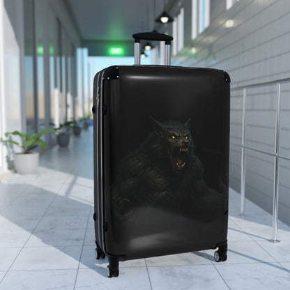Fierce Werewolf Suitcase, Travel Luggage, Halloween Travel, Unique Carry-On, Adventure Gear, Gift for Travelers, Fantasy Travel