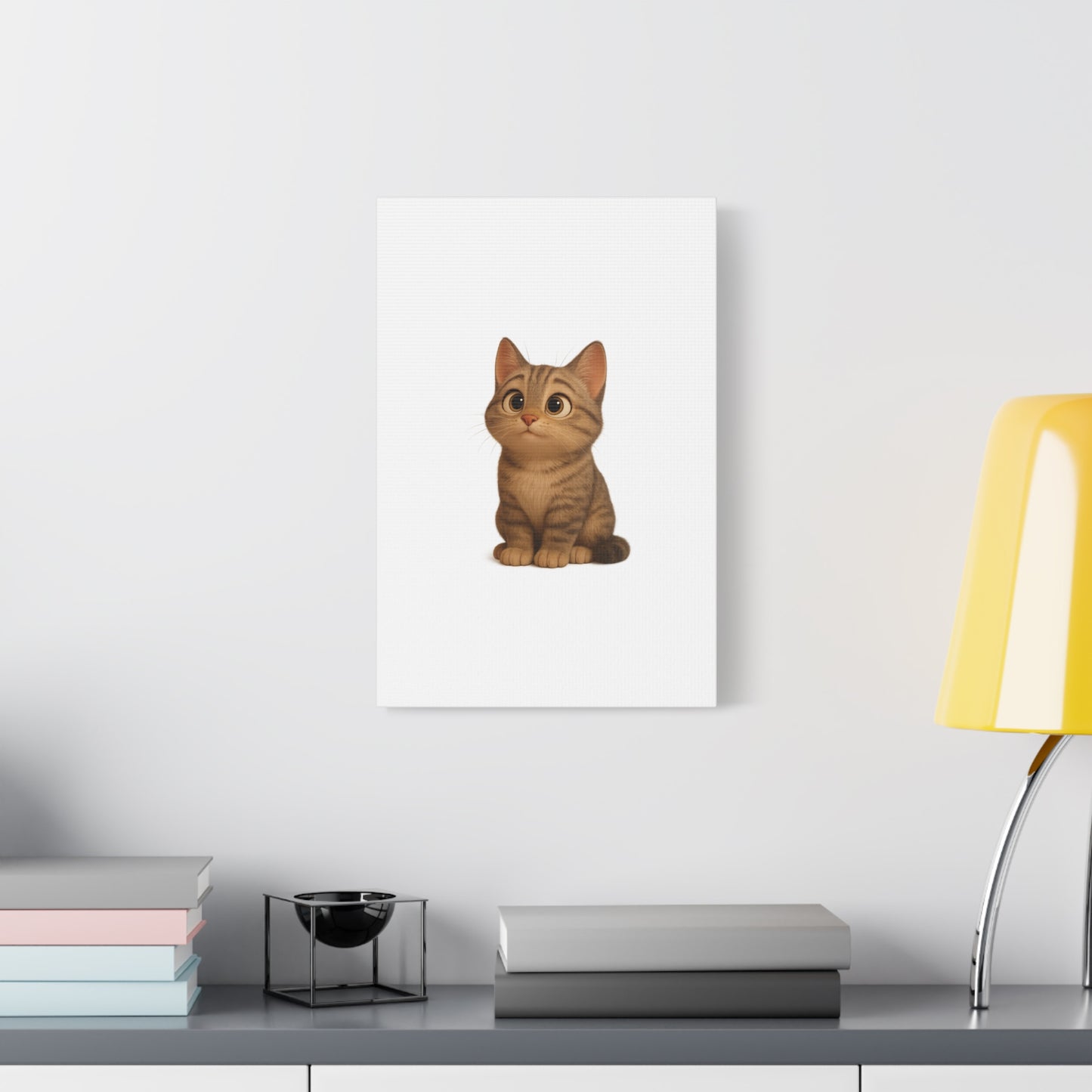 Adorable Cat Canvas Art, Cute Cat Wall Decor, Pet Lover Gift, Nursery Wall Art, Animal Print, Modern Home Decor