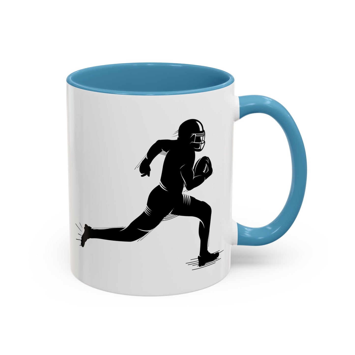 Football Player Themed Accent Coffee Mug, Sports Fan Gift, Unique Mug for Athletes, Coffee Lover, Game Day Essential