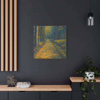 Van Gogh Style Forest Canvas Art | Nature Wall Decor, Home Office Accent, Gift for Nature Lovers, Gallery Wrapped, Living Room Wall Art