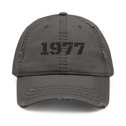Distressed Dad Hat with 1977 Embroidery, Vintage Cap, Casual Fashion Accessory, Perfect Gift for Birthdays, Stylish Sun Protection, [...]
