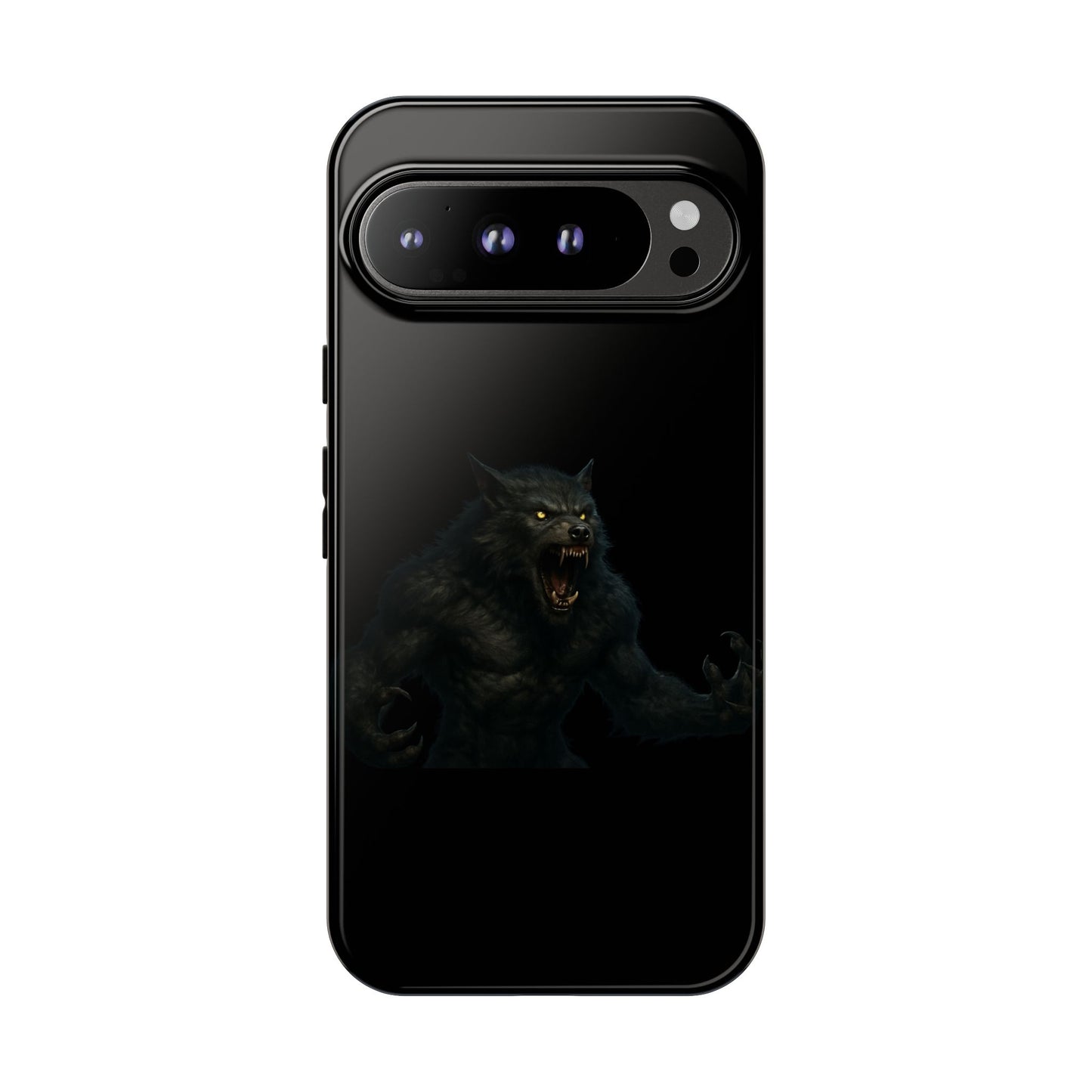 Werewolf Phone Case, Tough Cases, Black Panther Design, Gift for Animal Lovers, Phone Accessories, Fierce Phone Protection