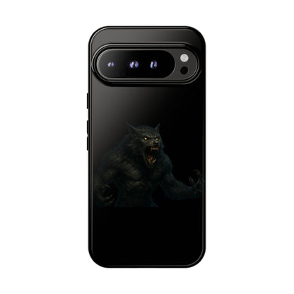 Werewolf Phone Case, Tough Cases, Black Panther Design, Gift for Animal Lovers, Phone Accessories, Fierce Phone Protection