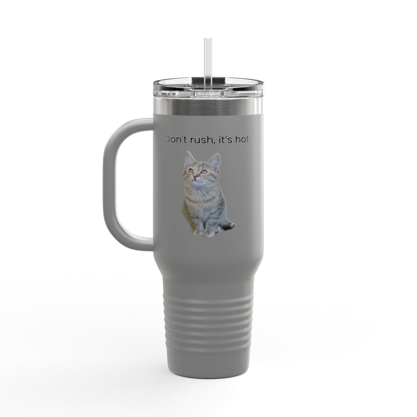 Funny Cat Insulated Travel Mug - 40oz - Perfect for Hot Drinks