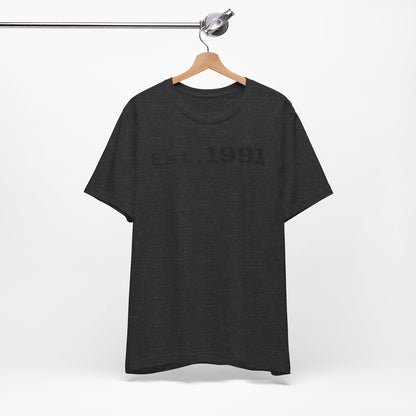 Established 1991 Unisex Jersey Tee | Vintage Anniversary Gift | Casual Wear, Birthday Shirt, Retro Style, Statement Tee, Gift for Him/Her