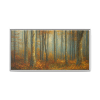 Autumn Forest Canvas Art, Framed Wall Decor, Rustic Home Decor, Nature Artwork, Gift for Nature Lovers