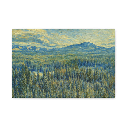 Scenic Landscape Canvas Print, Rustic Home Decor, Wall Art for Nature Lovers, Gift for Art Enthusiasts, Serene Forest Artwork