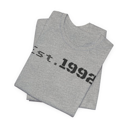 Est. 1992 Unisex Jersey Tee - Retro Birthday Gift, Casual Wear, Cool Vintage T-Shirt, Gift for Him, Gift for Her