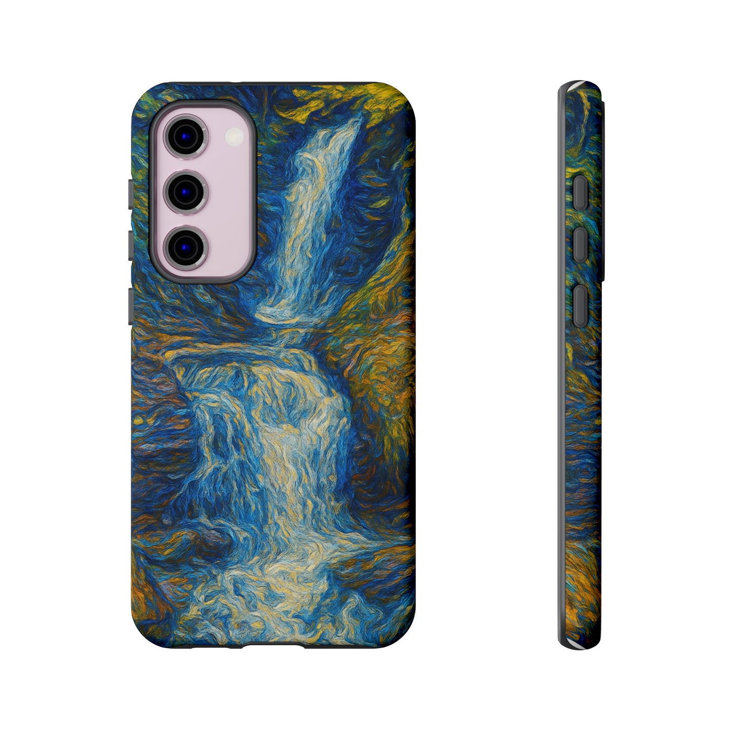 Artistic Phone Case - Waterfall Design, Unique Gift, Phone Accessory, Nature Lover, Original Artwork