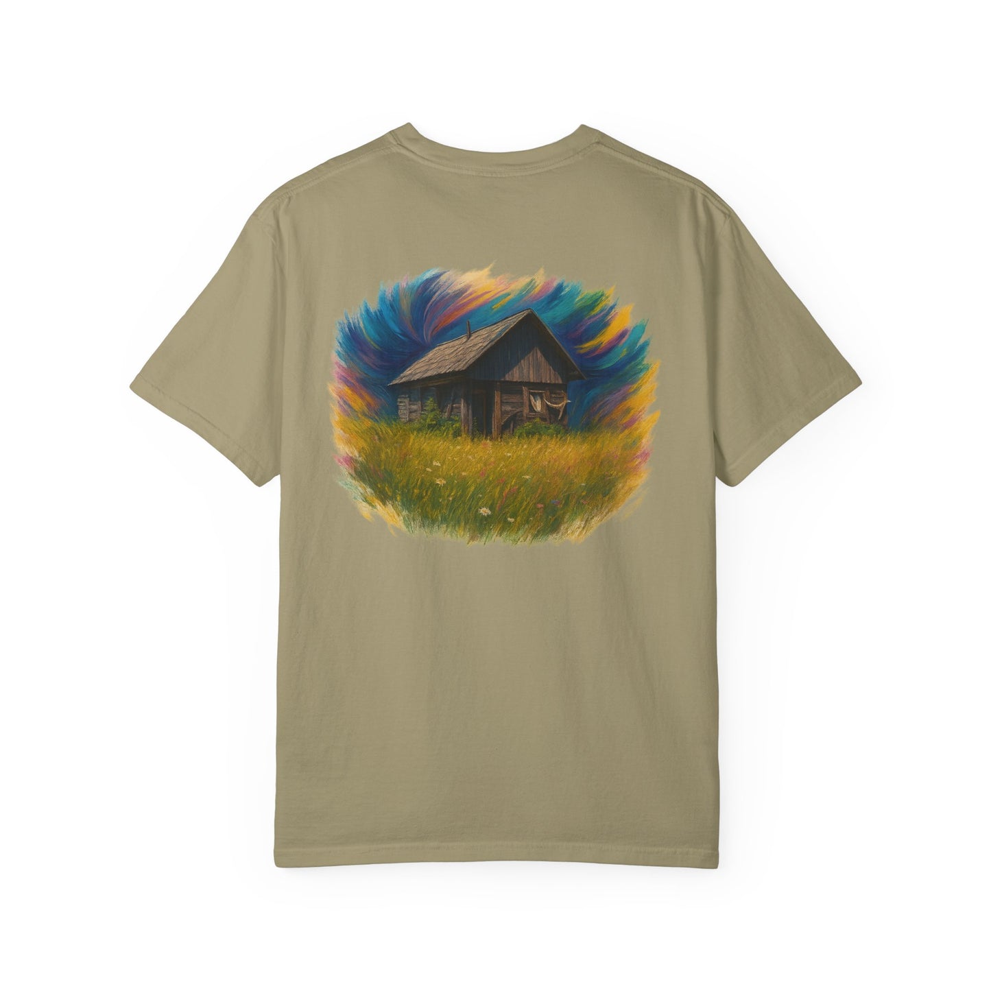 Rustic Landscape T-shirt | Relaxed Fit Tee, Casual Wear, Nature Lover Gift, Summer Outing Top, Eco-Friendly Apparel