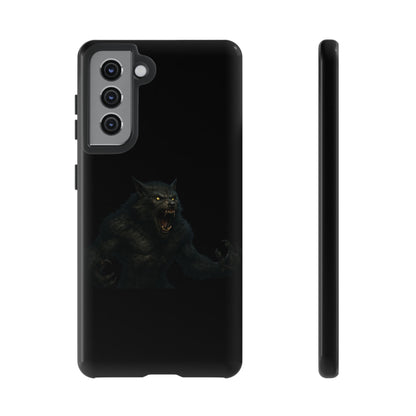Werewolf Phone Case, Tough Cases, Black Panther Design, Gift for Animal Lovers, Phone Accessories, Fierce Phone Protection
