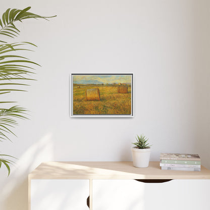 Framed Matte Canvas Wall Art - Rustic Farm Landscape, Country Decor, Home Gallery, Gift for Nature Lovers, Housewarming Decor