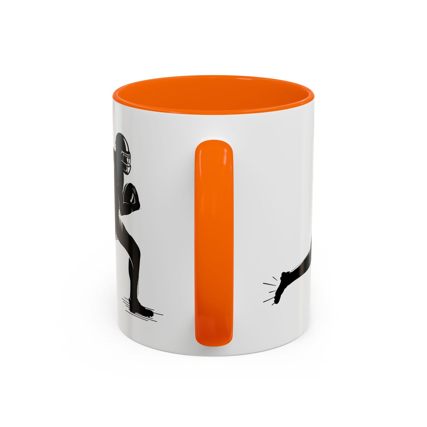 Football Player Themed Accent Coffee Mug, Sports Fan Gift, Unique Mug for Athletes, Coffee Lover, Game Day Essential