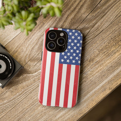 Patriotic Phone Case - Tough Cases for Veterans, USA Lovers, Independence Day, Memorial Day, Flag Design