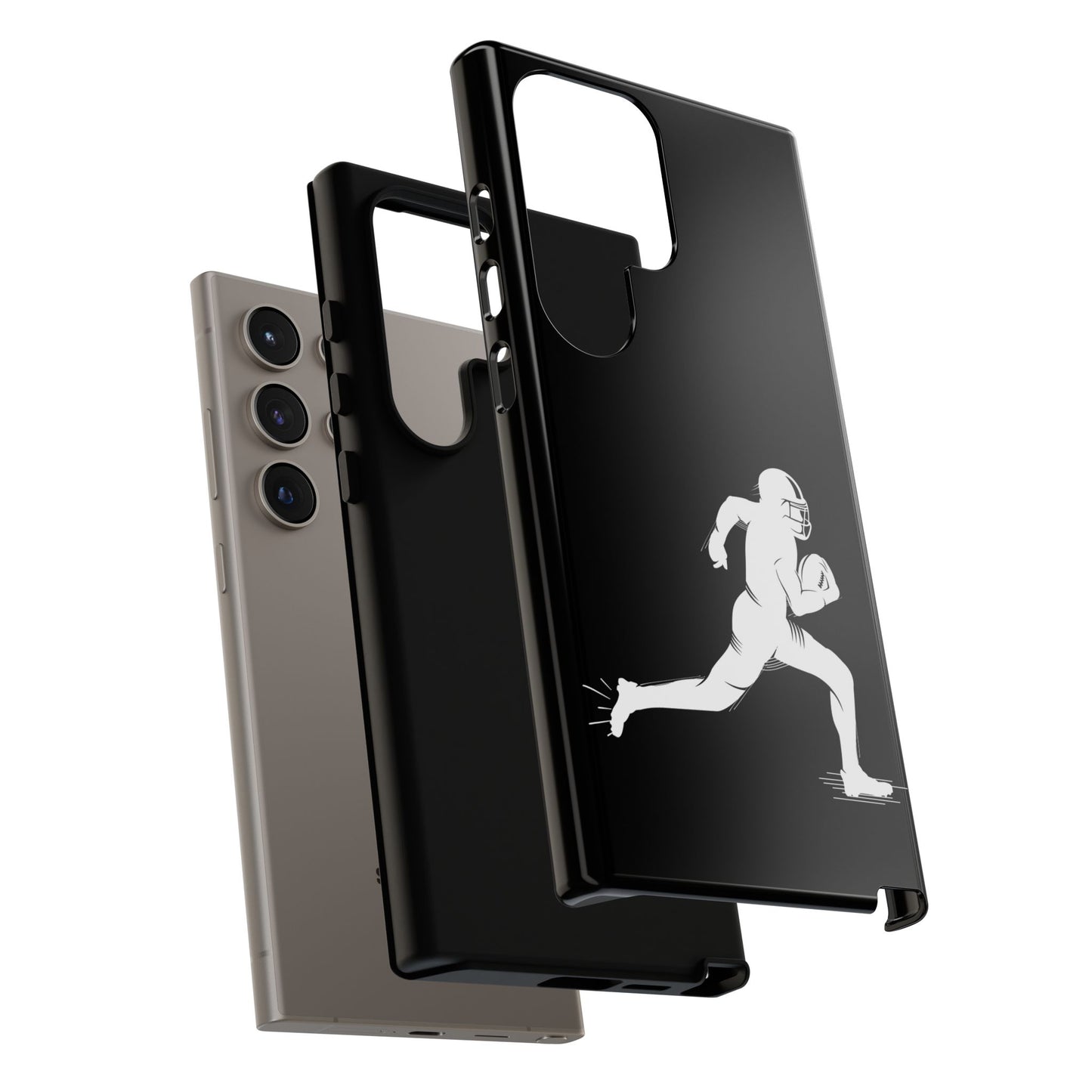Football Player Phone Case, Tough Cases, Sports Phone Cover, Gift for Athletes, iPhone & Samsung Accessories, Running Player Design