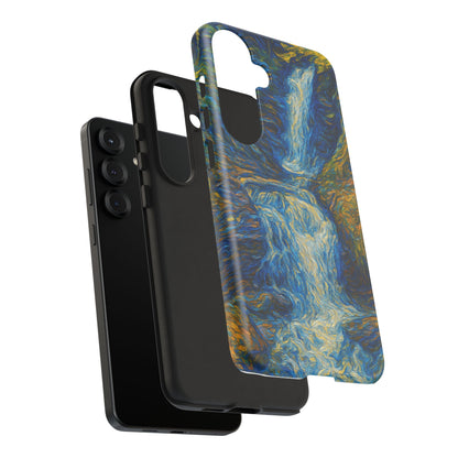 Artistic Phone Case - Waterfall Design, Unique Gift, Phone Accessory, Nature Lover, Original Artwork