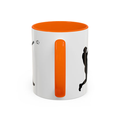 Baseball Player Accent Coffee Mug, Sports Gift, Baseball Lover Mug, Unique Coffee Cup, Personalized Sports Mug