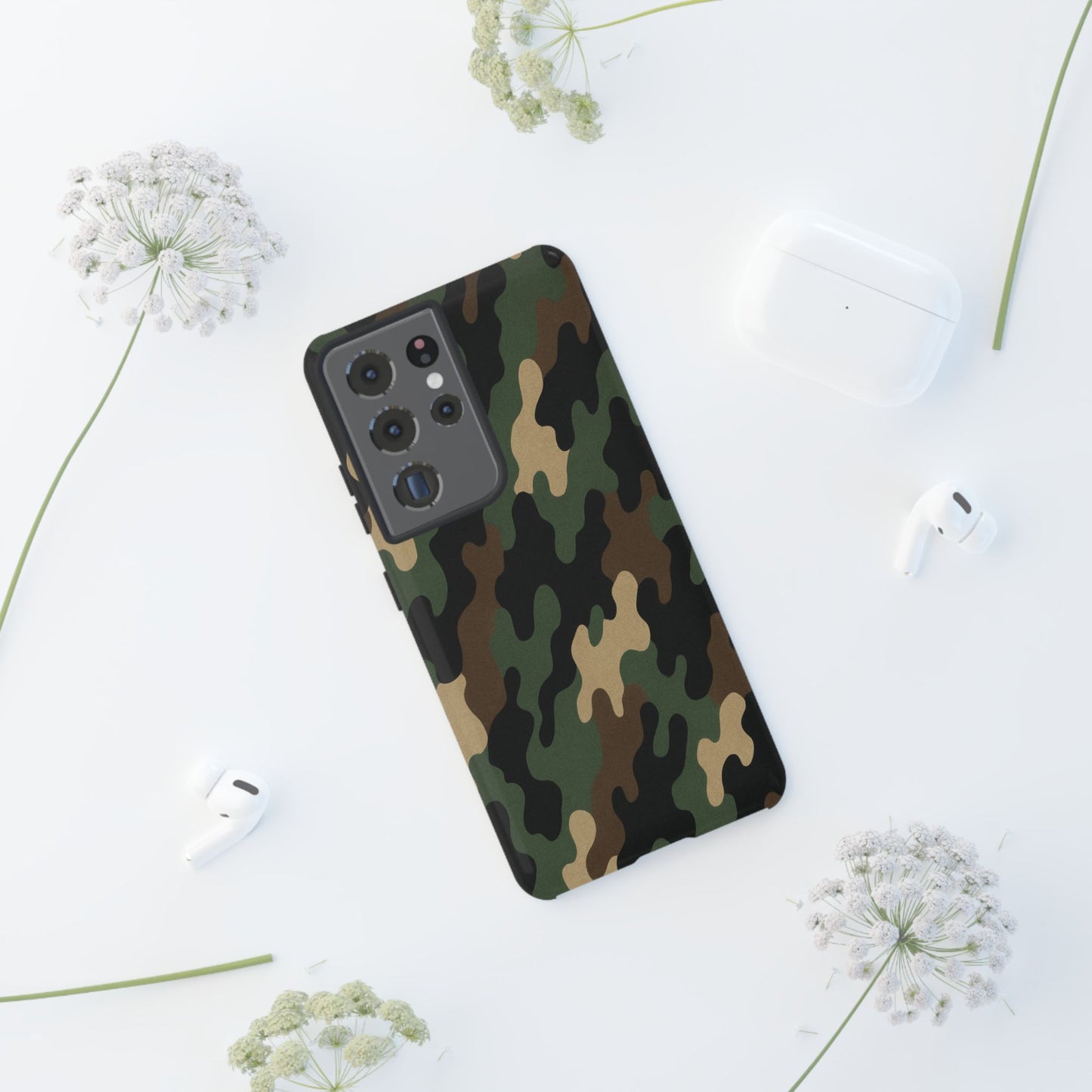 Camouflage Phone Case, Tough Cases, Military Style, Unique Phone Accessories, Gift for Him, Durable Phone Cover